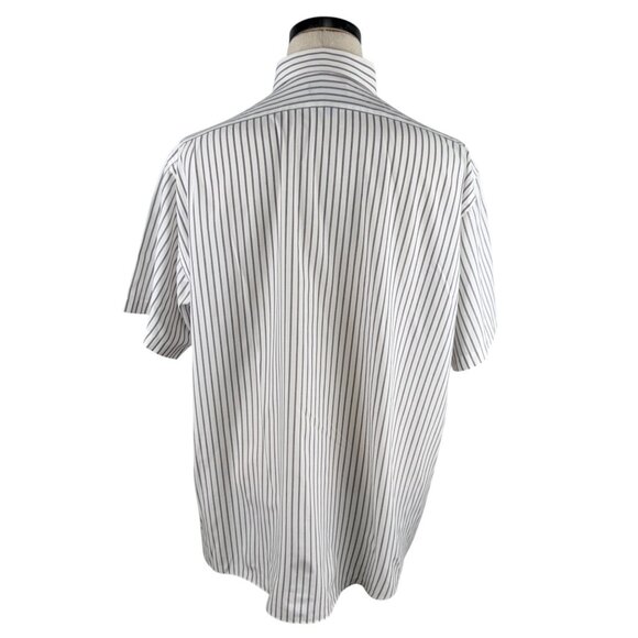 Vintage Towncraft 80's Classic Striped Button Down Short Sleeve Dress Shirt XL - Picture 3 of 8